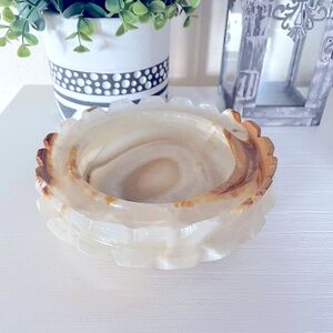 1960s Vintage Old rare Onyx Ashtray, Onyx collectible Jewelry Tray bowl
